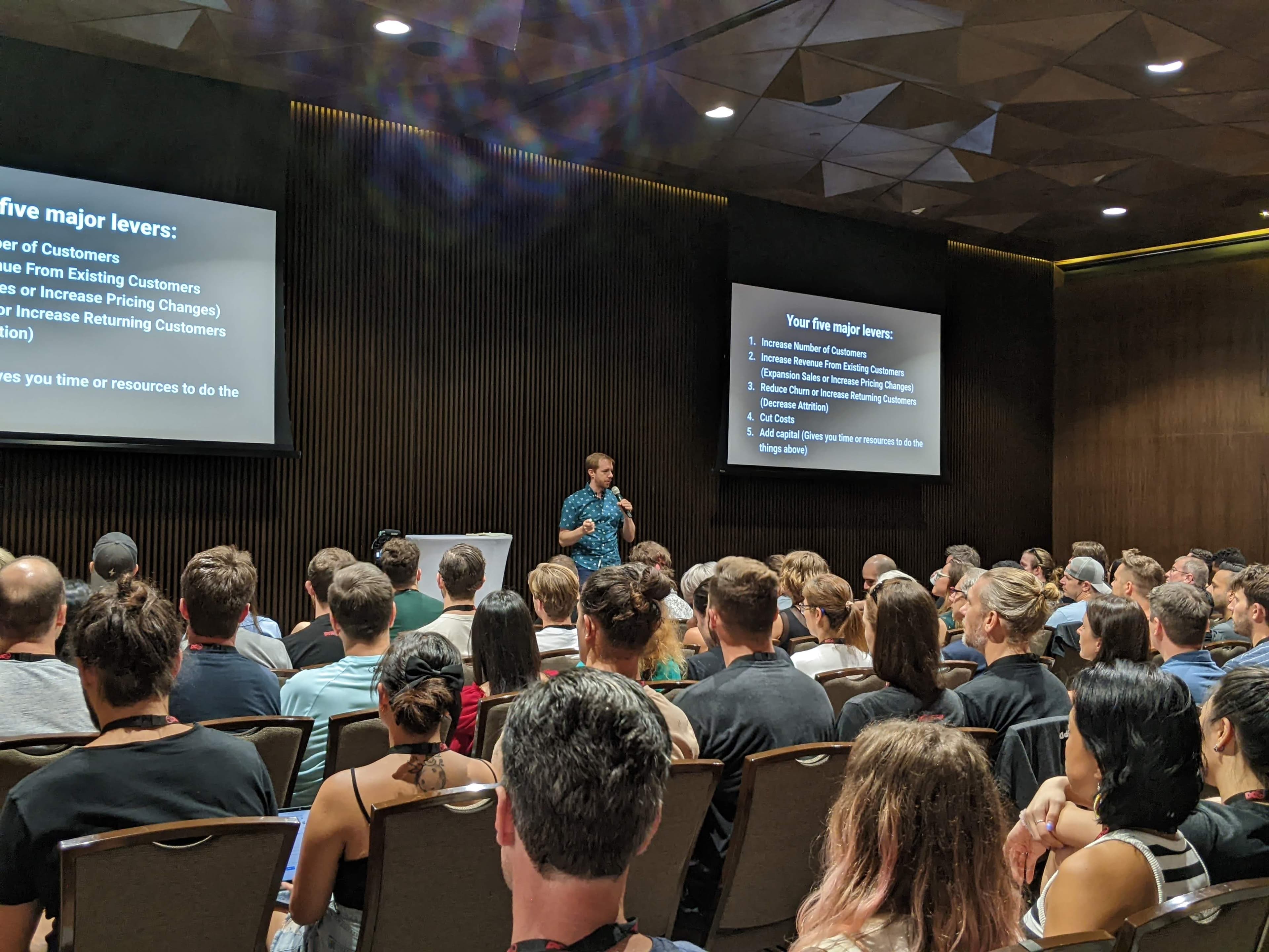 Jason teaching with dual screens
